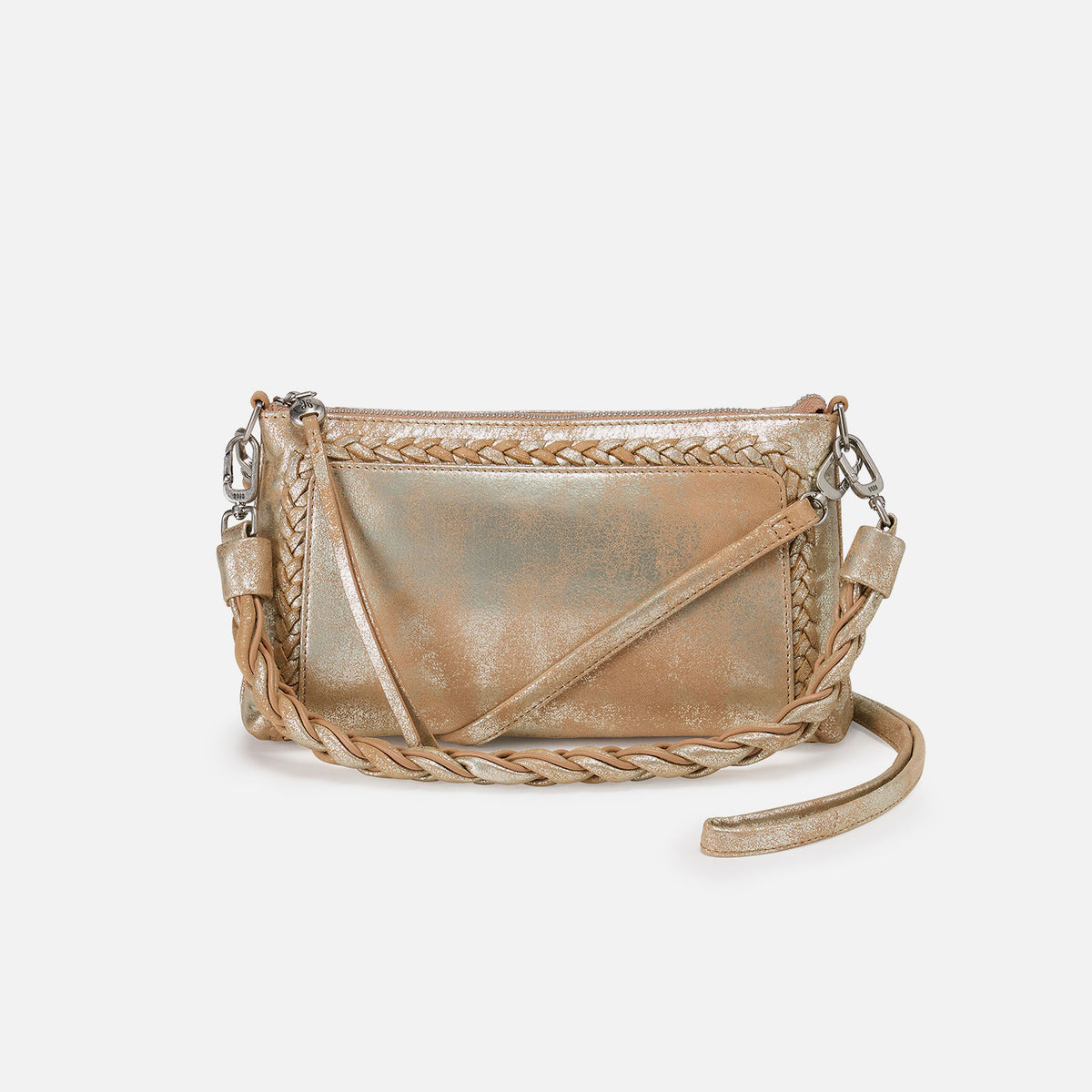Hobo Darcy Crossbody In Metallic Leather Saddle Stardust - Little Miss Muffin Children & Home