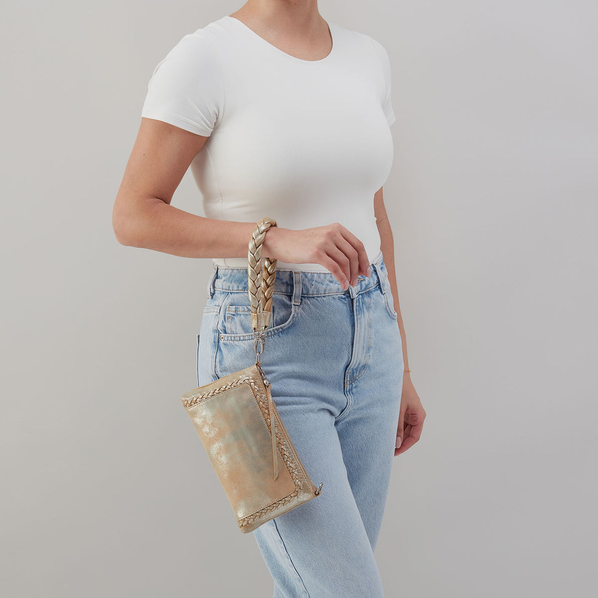 Hobo Darcy Crossbody In Metallic Leather Saddle Stardust - Little Miss Muffin Children & Home