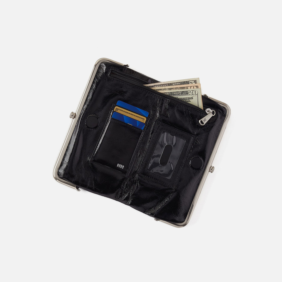 Hobo Lauren Clutch-Wallet In Metallic Leather Saddle Stardust - Little Miss Muffin Children & Home