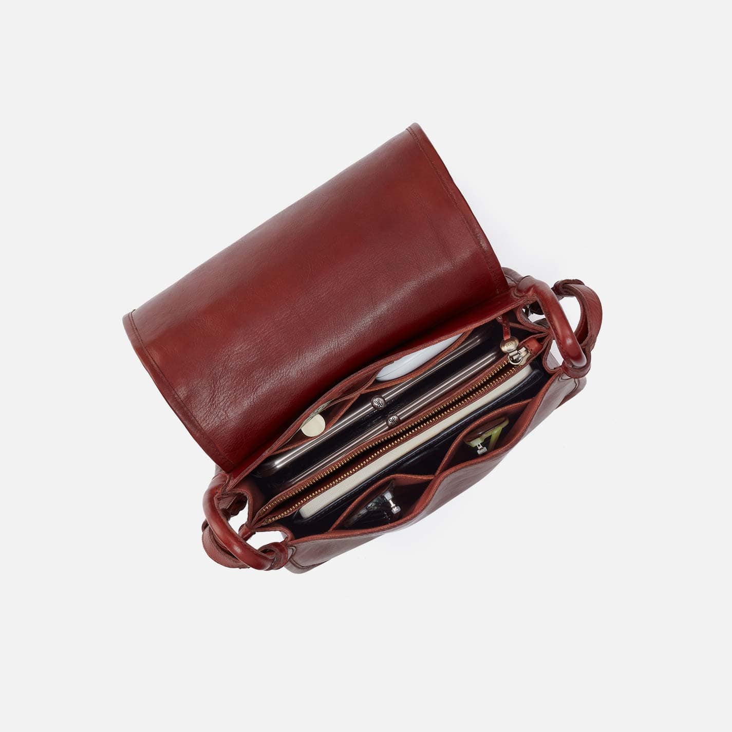 Hobo Kiva Large Crossbody in Washed Leather, Chestnut - Little Miss Muffin Children & Home