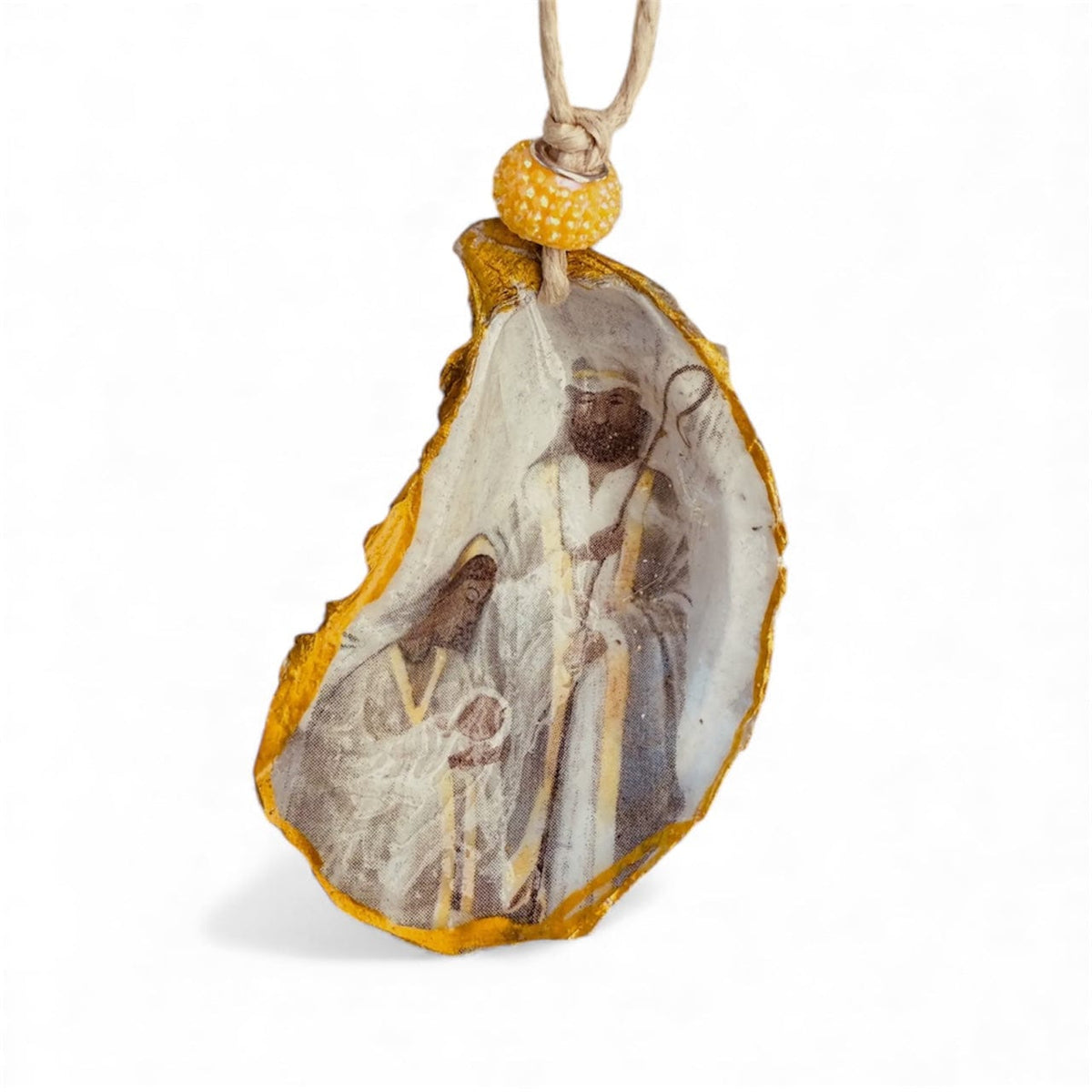 Nativity Oyster Shell Ornament