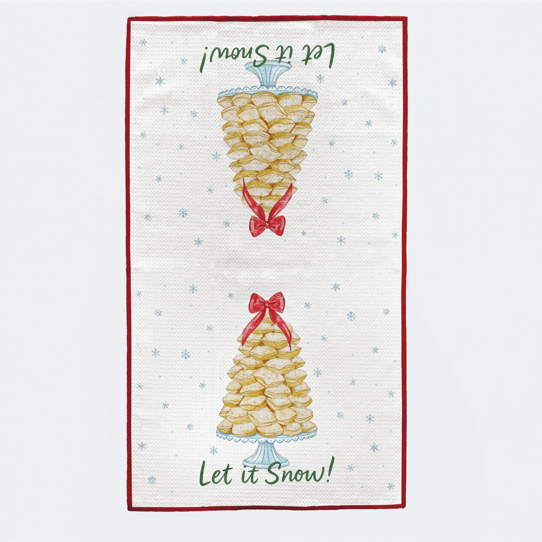 Let it Snow! Beignet Tree Kitchen Towel