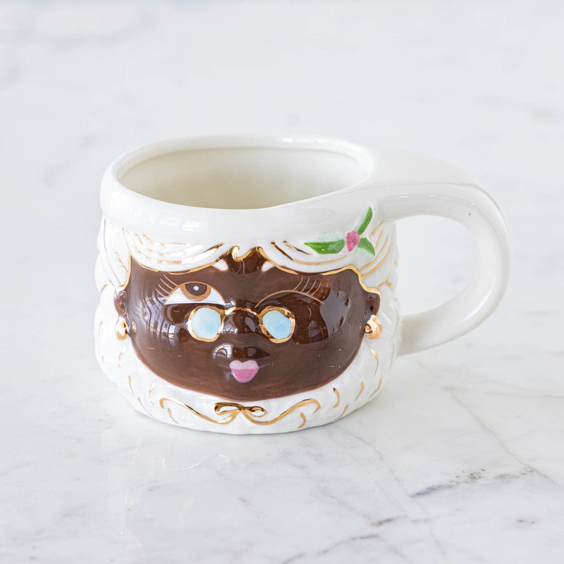 180 Degrees 180 Degrees Brown Mrs. Papa Noel Ceramic Mugs, 4 Styles Available - Little Miss Muffin Children & Home