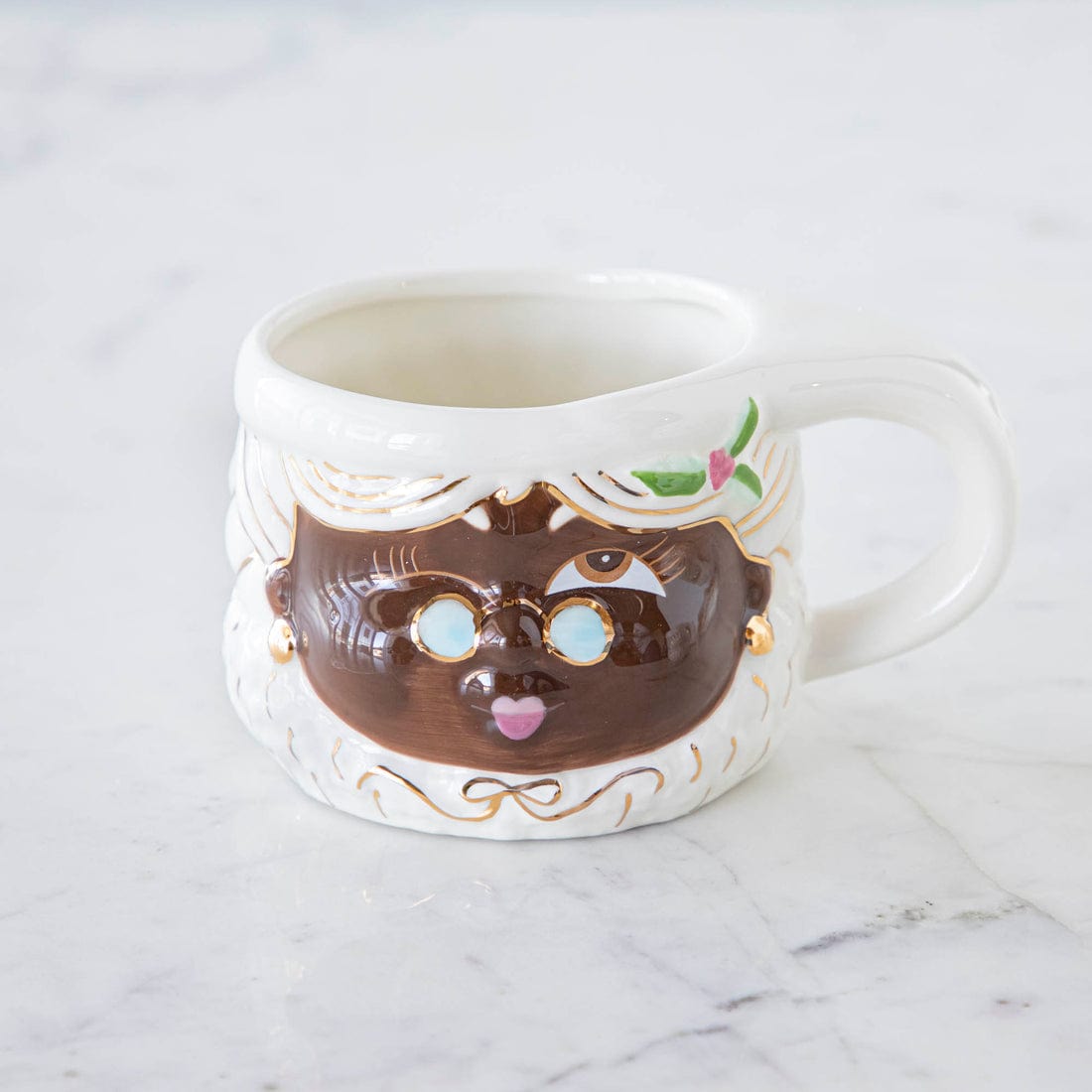 180 Degrees 180 Degrees Brown Mrs. Papa Noel Ceramic Mugs, 4 Styles Available - Little Miss Muffin Children & Home