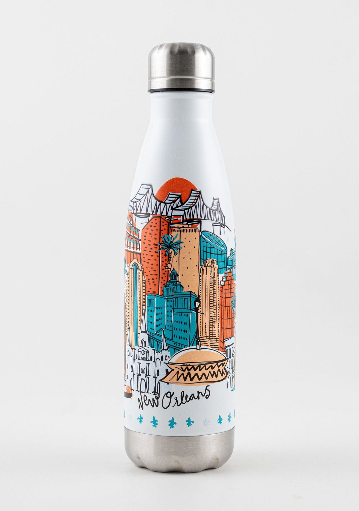 The Parish Line The Parish Line New Orleans Buildings Stainless Water Bottle - Little Miss Muffin Children & Home