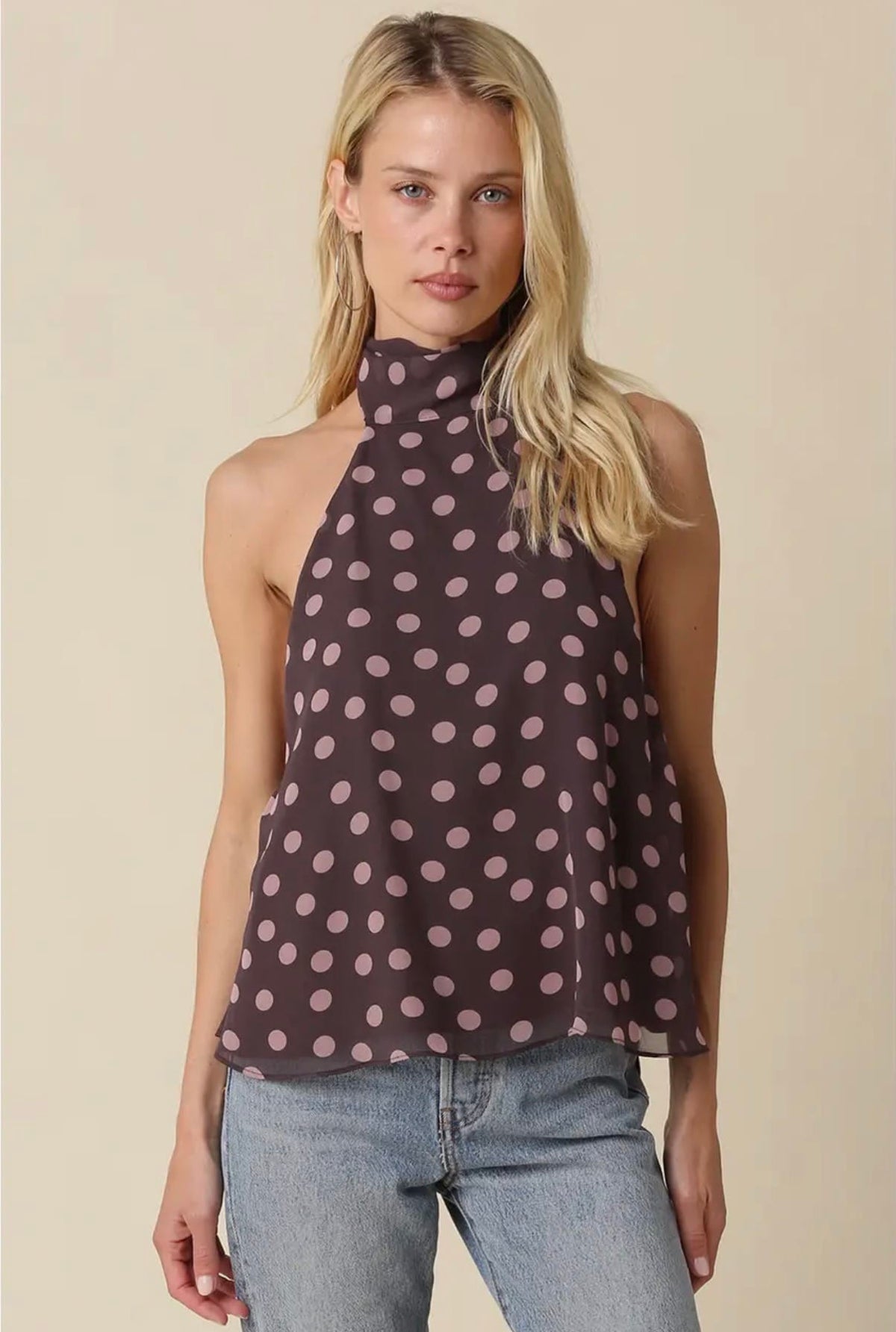 Nova Polka Dot Halter Top