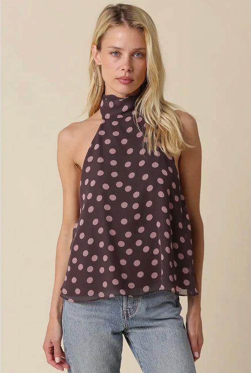Nova Polka Dot Halter Top