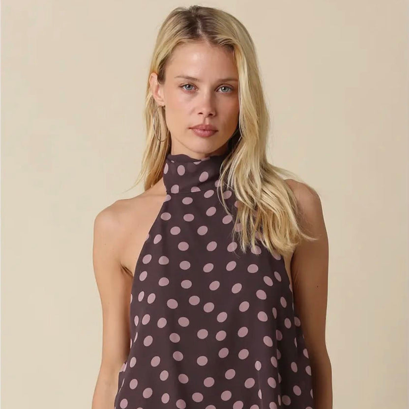 Nova Polka Dot Halter Top