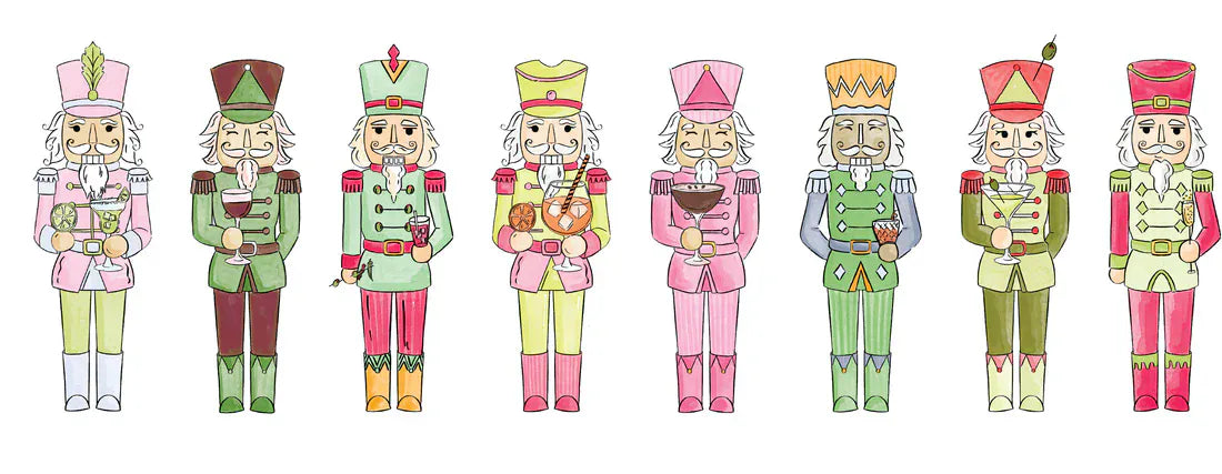 Bartender Nutcracker Cocktails Frosted Pearl Full Wrap Cups