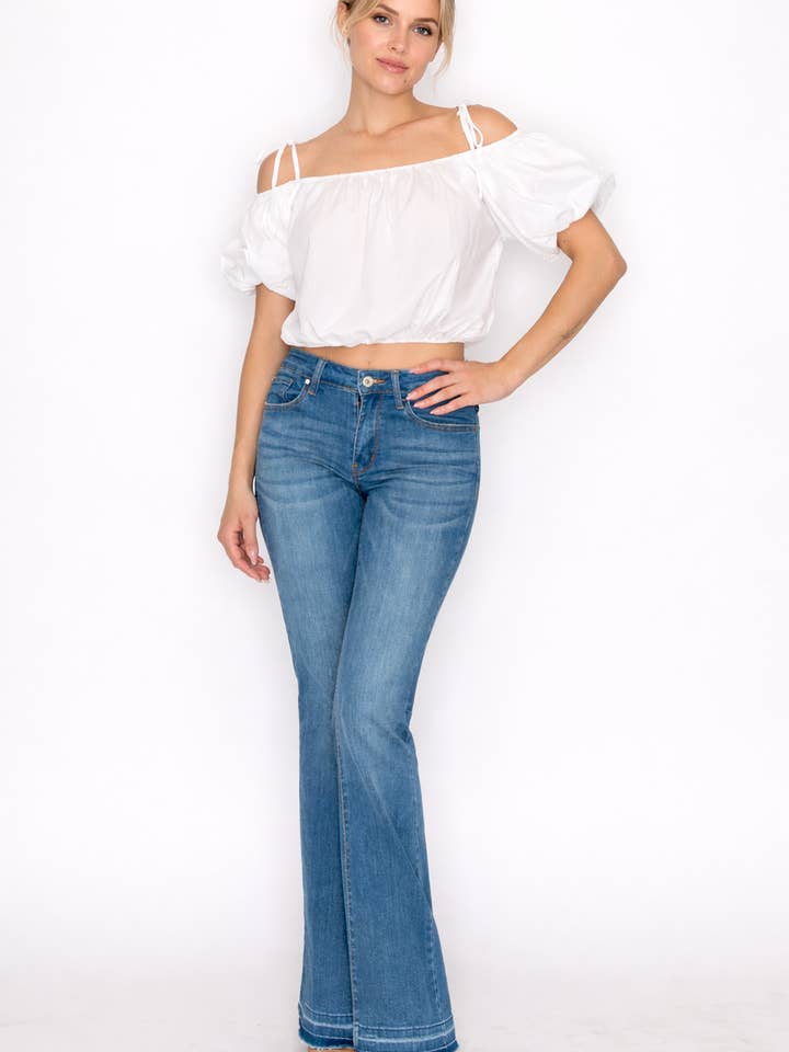 white off the shoulder top