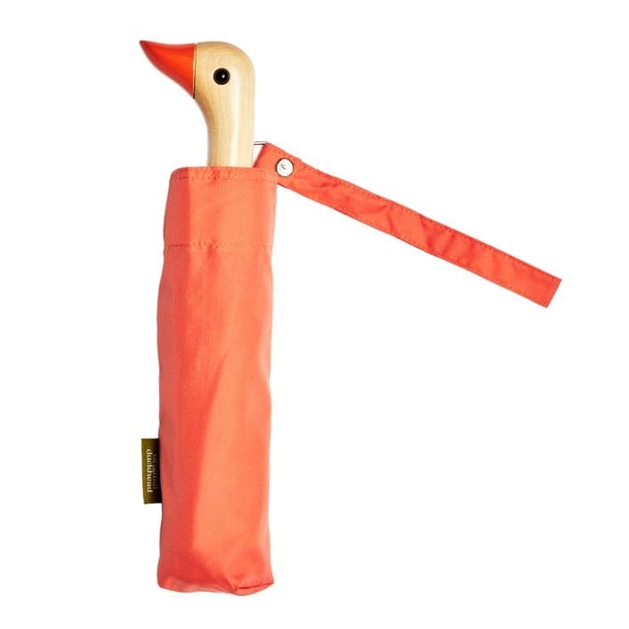 Orange duck-shaped umbrella 