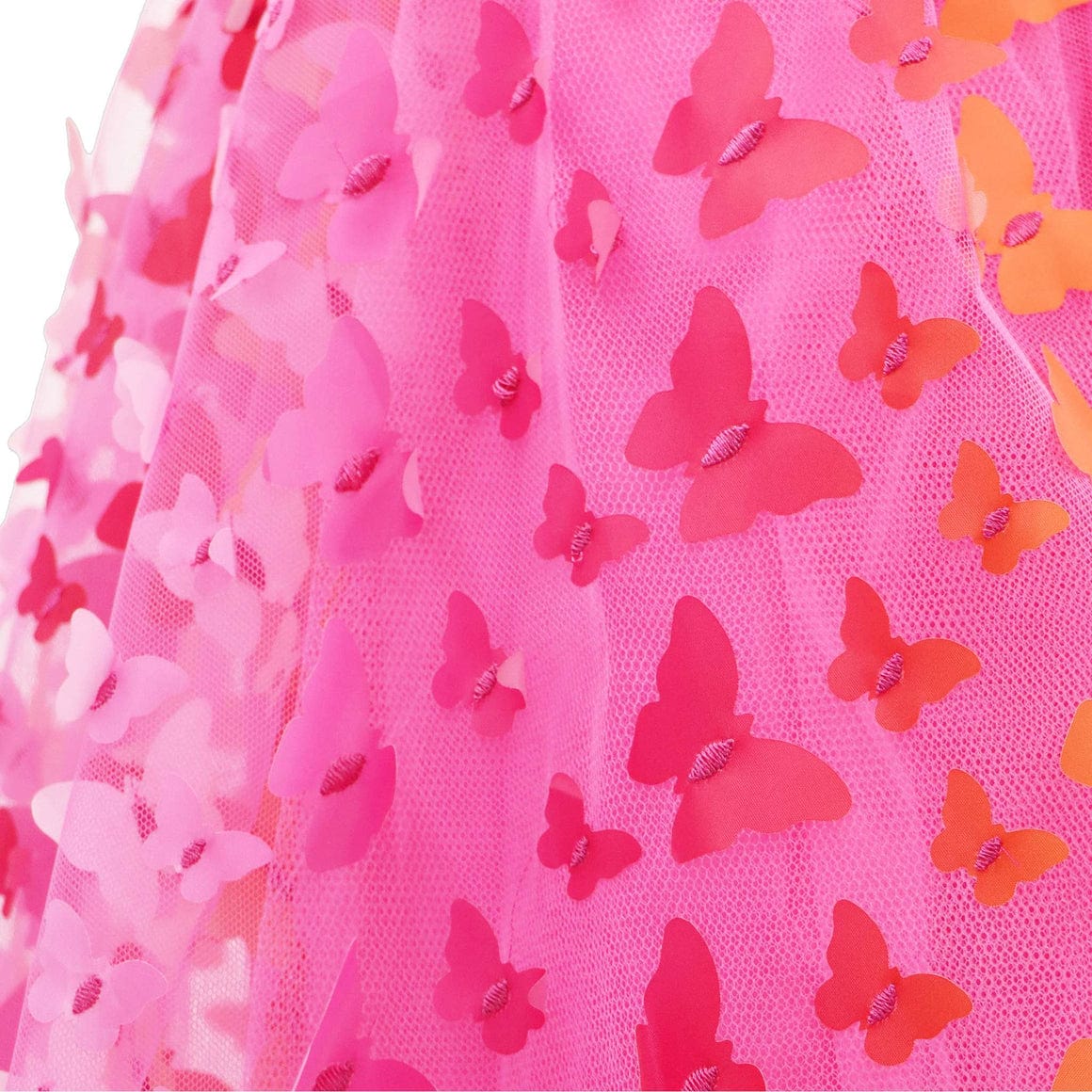 Pink Poppy Butterfly Hot Pink & Gold Multi-layered Dress - Little Miss Muffin Children & Home