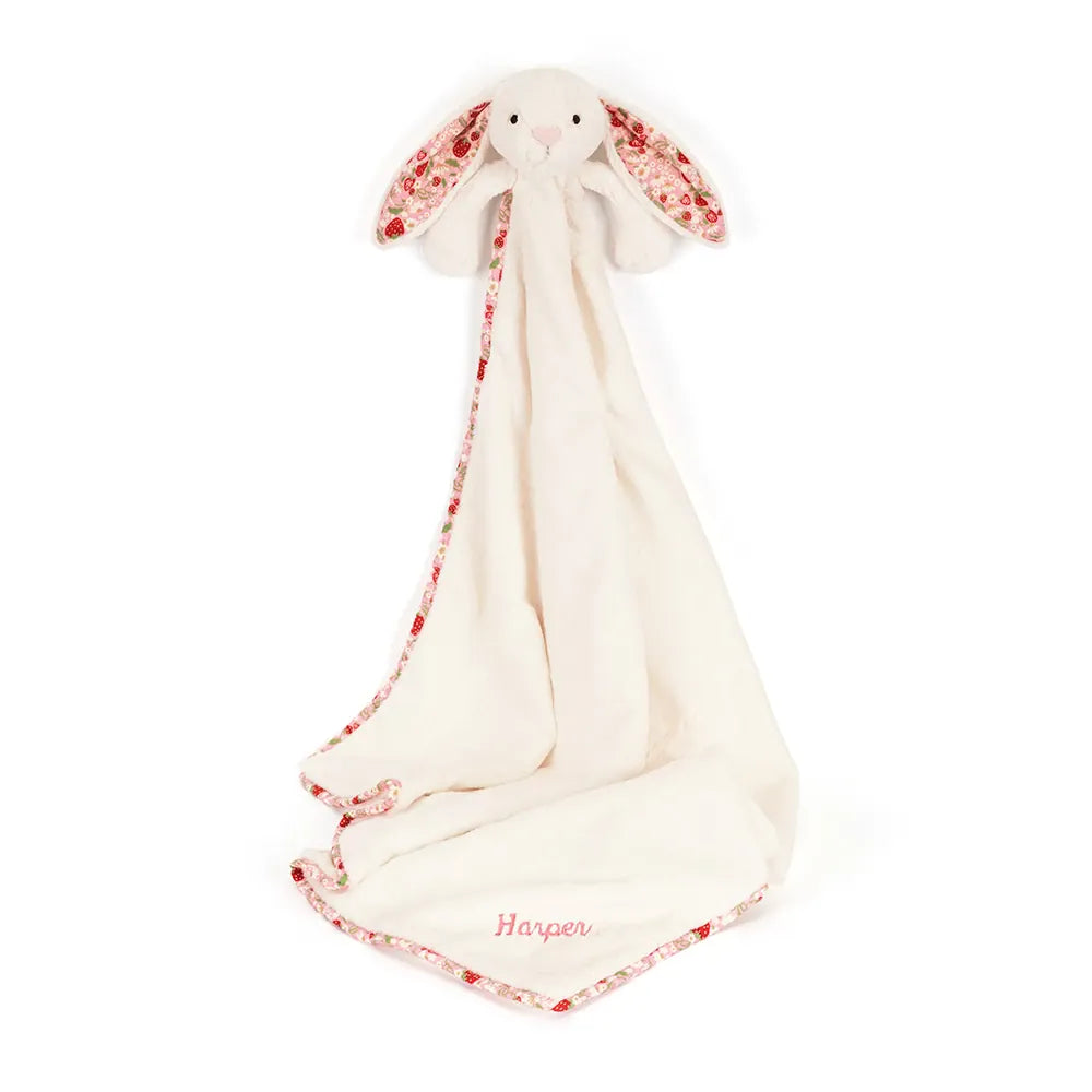 Jellycat Blossom Cream Bunny 'Berry' Blankie