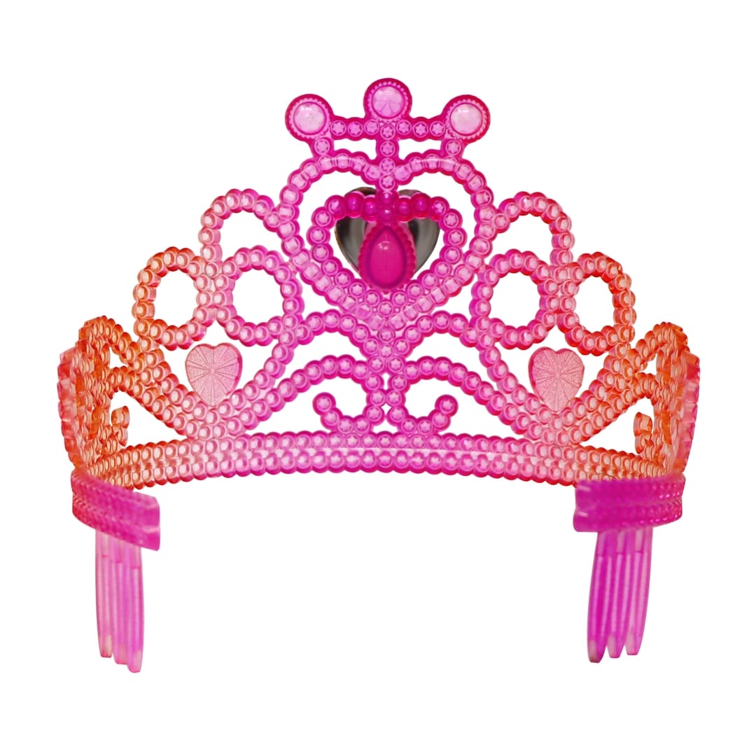 Pink Poppy Vibrant Vacation Jewel Heart Crown