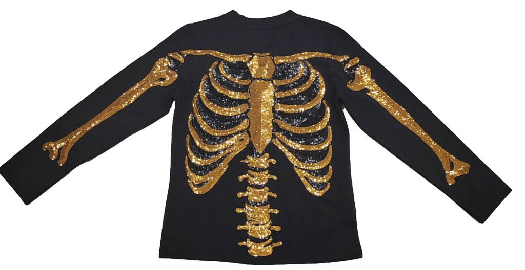 Sparkle City Sparkle City Sparkly Skeleton Long Sleeve Tee - Little Miss Muffin Children & Home