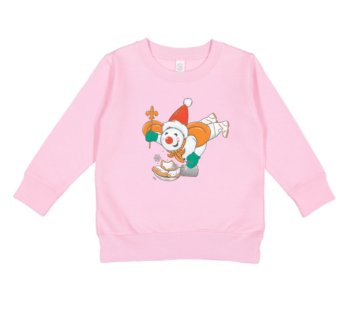 Whereable Art Whereable Art Mr Jingle Beignet Toddler Sweatshirt in Light Pink - Little Miss Muffin Children & Home