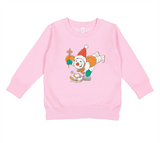 Whereable Art Mr Jingle Beignet Toddler Sweatshirt in Light Pink