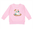 Whereable Art Whereable Art Mr Jingle King Cake Toddler Sweatshirt in Light Pink - Little Miss Muffin Children & Home