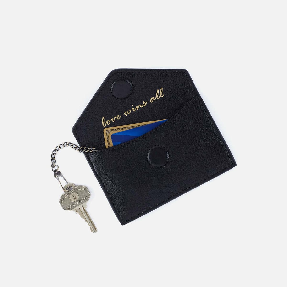 Hobo Goldie Card Case in Pebbled Leather - Black - Little Miss Muffin Children & Home