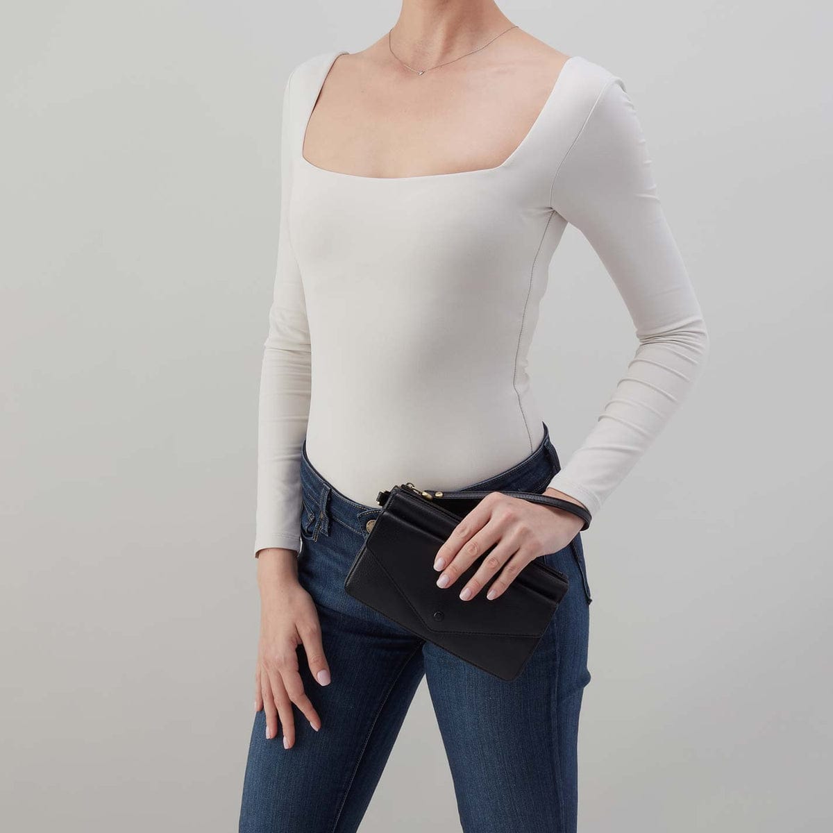 Hobo Goldie Wristlet in Pebbled Leather - Black - Little Miss Muffin Children & Home