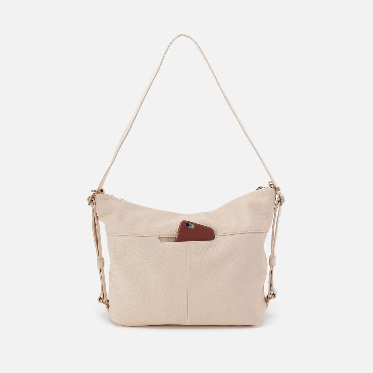 cream convertible backpack leather Catalina way convertible design Convertible Italian Leather Backpack Tote