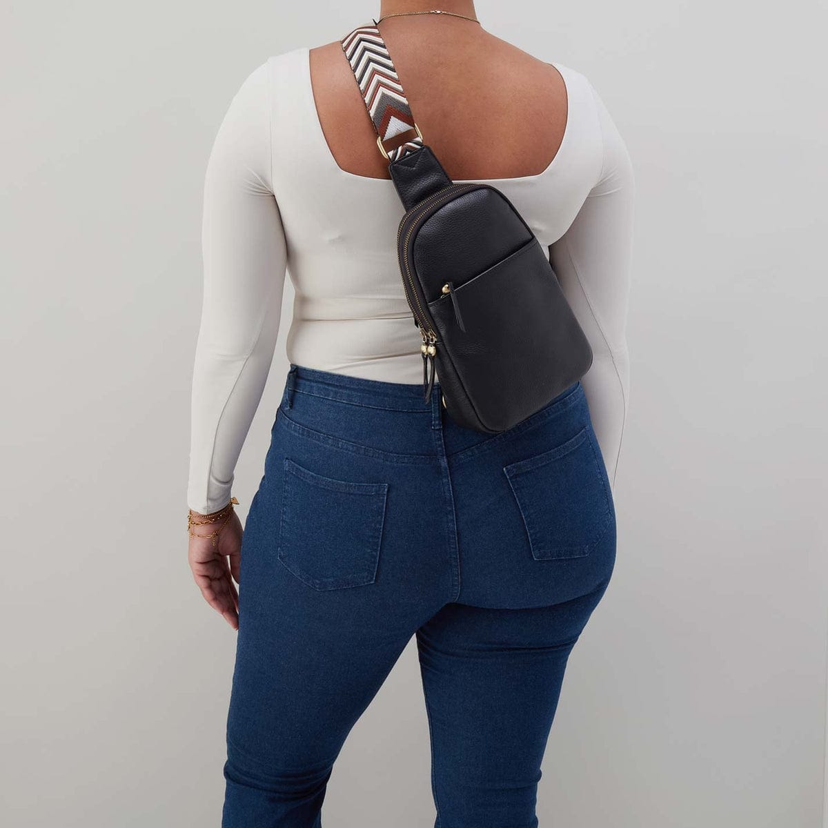 Hobo Cass Sling in Pebbled Leather - Black - Little Miss Muffin Children & Home