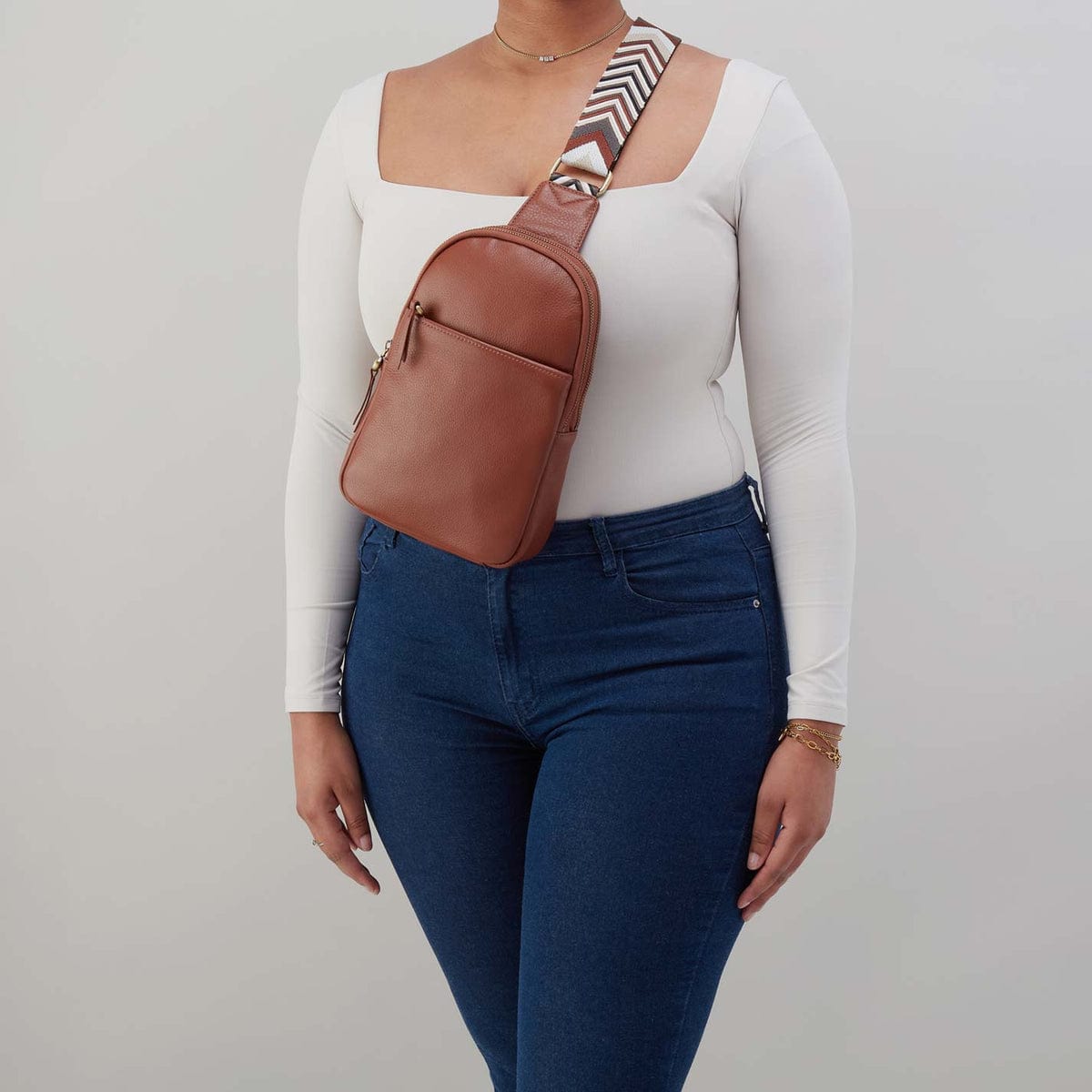 Hobo Cass Sling in Pebbled Leather - Bridle Brown - Little Miss Muffin Children & Home