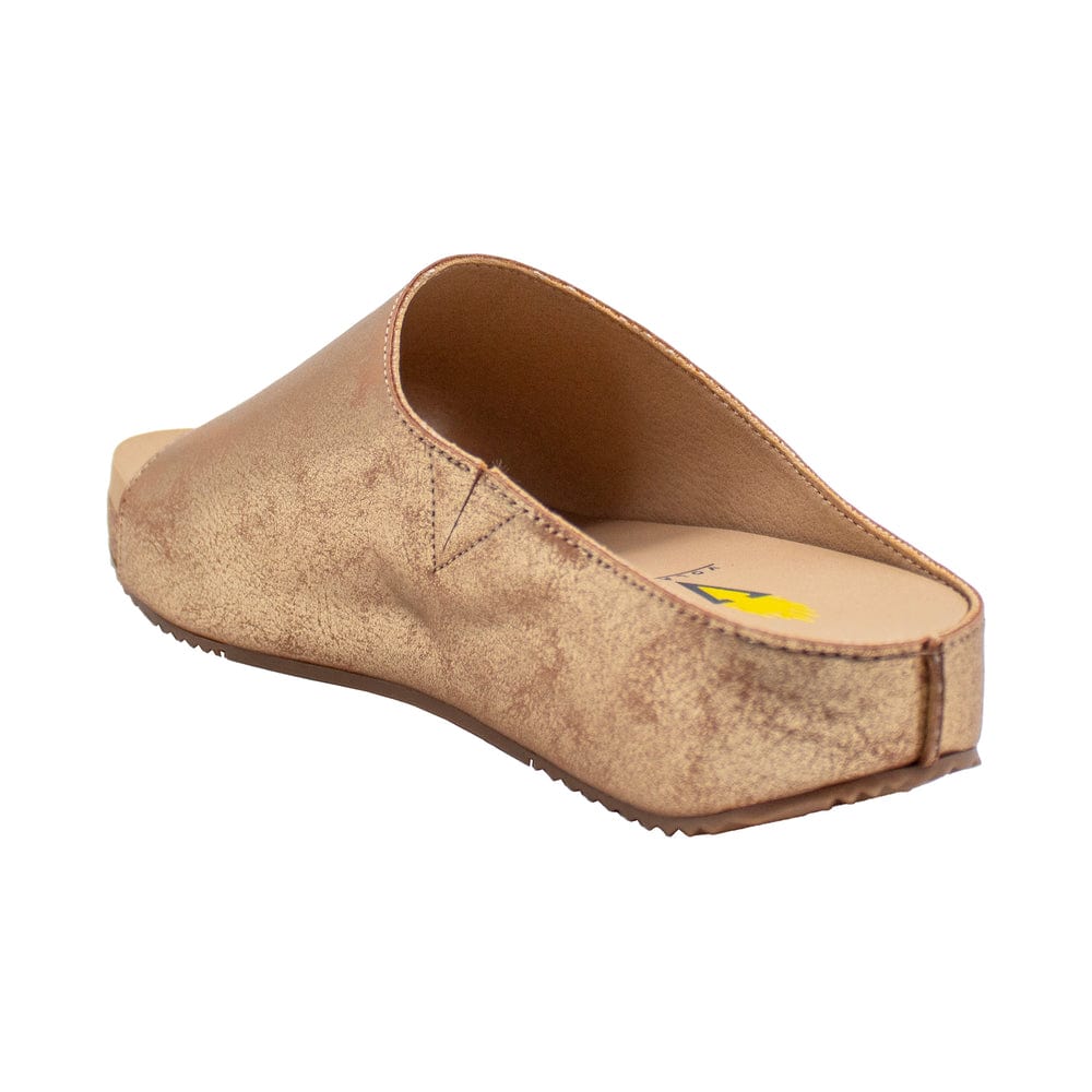 Volatile Wren Gold Faux Leather Cork Platform Sandal - Little Miss Muffin Children & Home