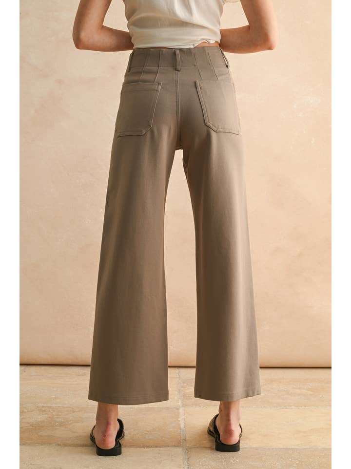 brown wide leg pants