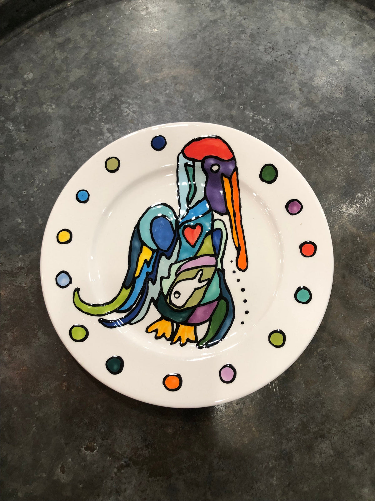 Pelican with Fish Appetizer/Salad Plate