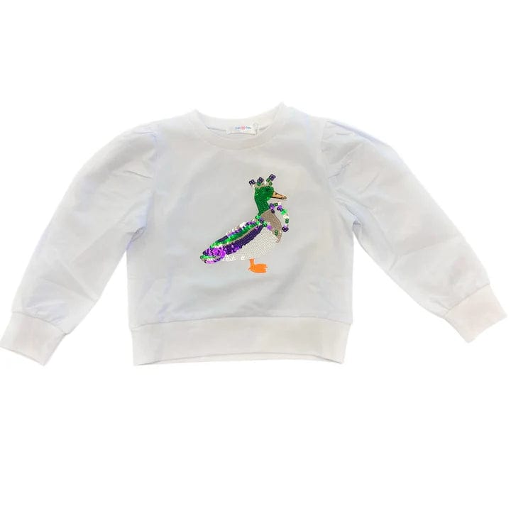 Lulu Bebe Lulu Bebe Mardi Gras Sequin Duck Tee - Little Miss Muffin Children & Home