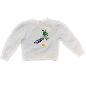 Lulu Bebe Mardi Gras Sequin Duck Tee