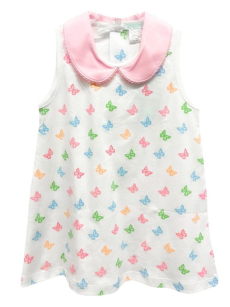 Lulu Bebe Butterfly Print Cece Ruffle Straps Bubble
