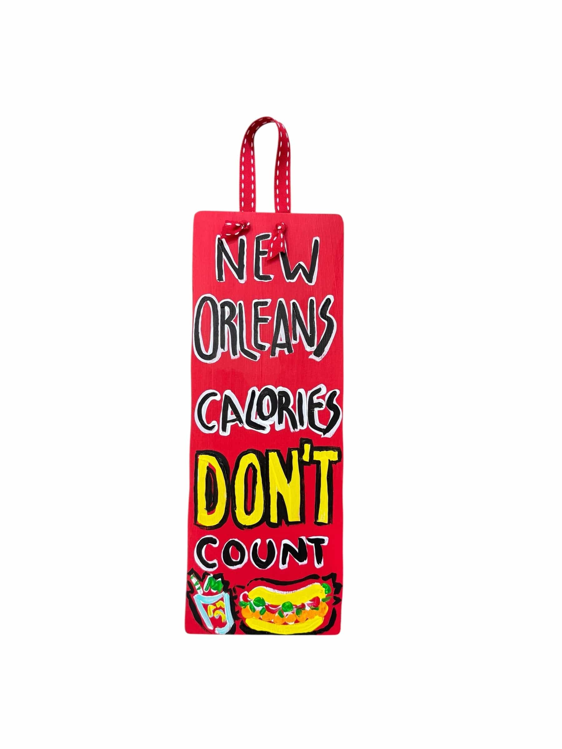 Michelle's Art Box 6"x16" Wood Sign, NOLA Calories - Little Miss Muffin Children & Home