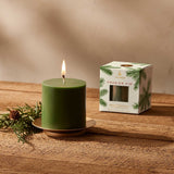 Thymes Frasier Fir Pillar Candle, Small 3" x 3"