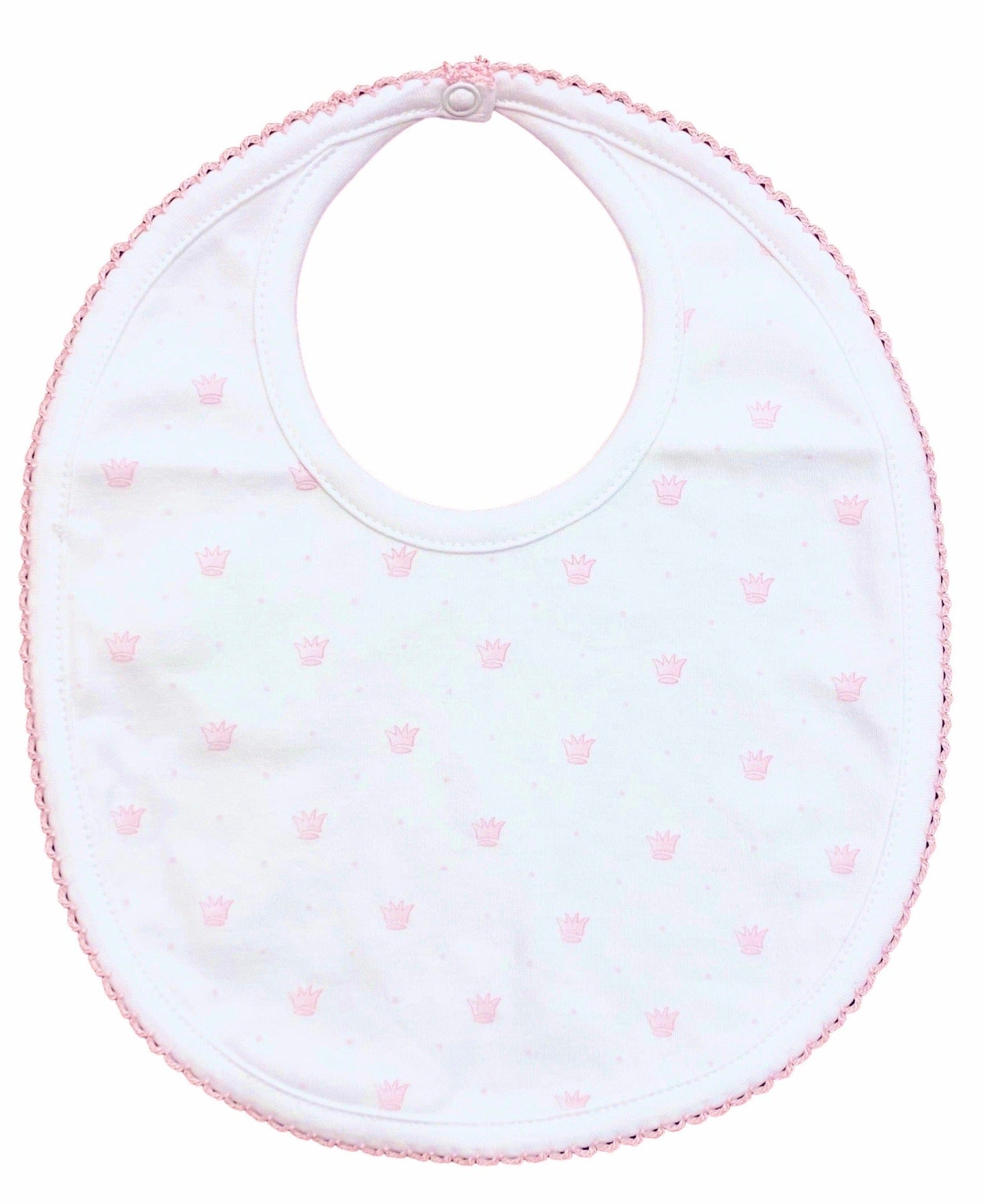 Pink Crown Pima Bib