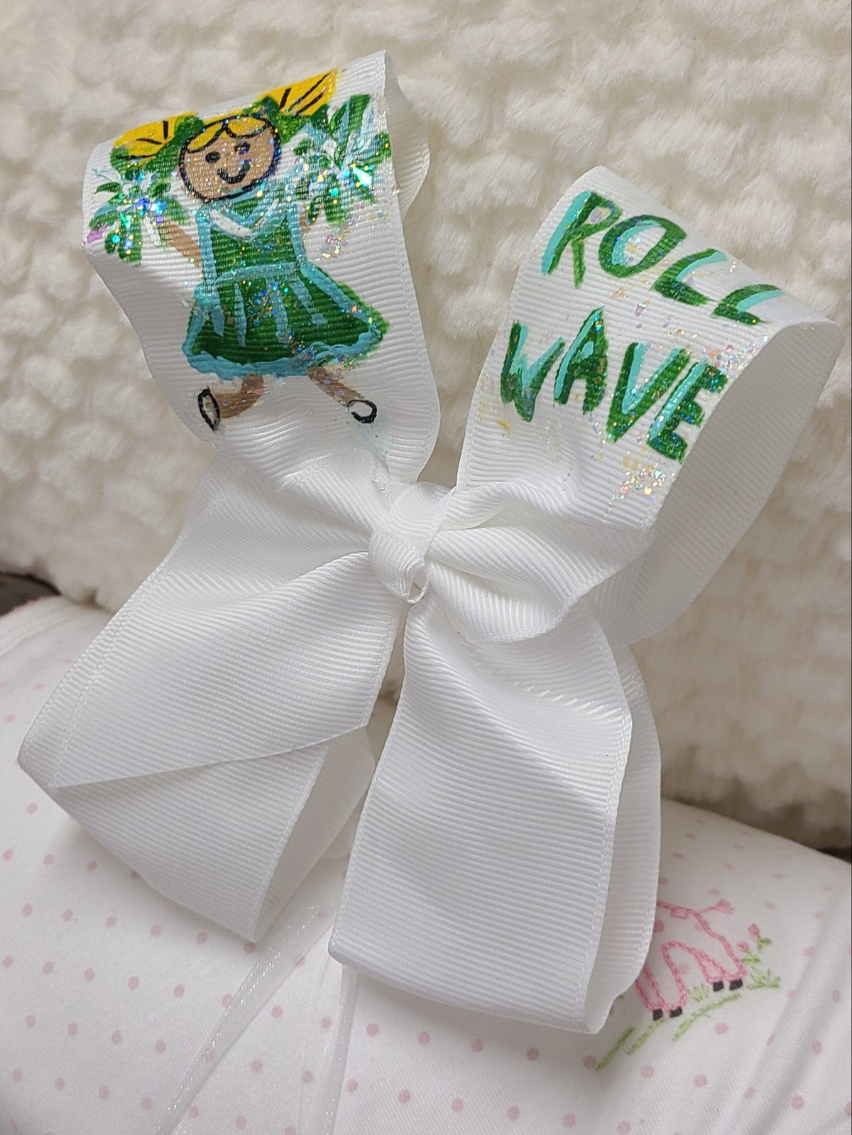 Heidi Davis Heidi Davis Tulane Hand Painted Bow Double Glitter - Little Miss Muffin Children & Home
