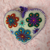 Ornaments 4 Orphans Ornaments 4 Orphans Embroidered Wool Heart Ornaments - Little Miss Muffin Children & Home