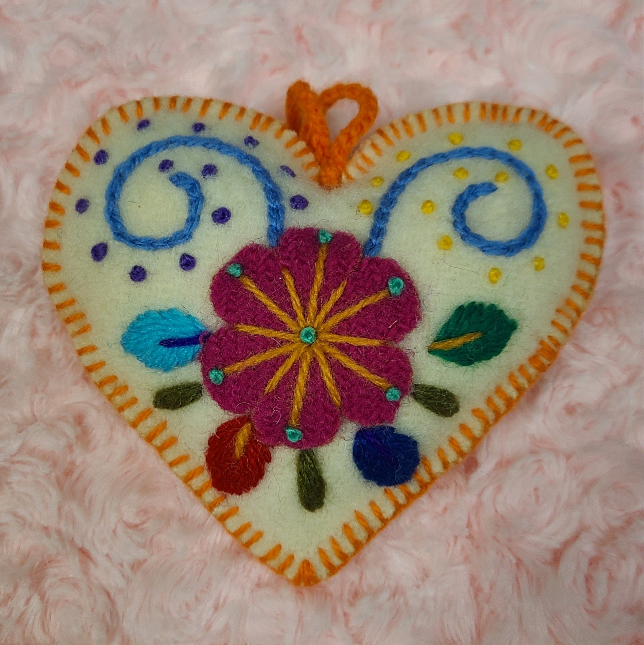 Ornaments 4 Orphans Ornaments 4 Orphans Embroidered Wool Heart Ornaments - Little Miss Muffin Children & Home