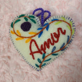 Ornaments 4 Orphans Ornaments 4 Orphans Embroidered Wool Amor Heart Ornaments - Little Miss Muffin Children & Home