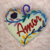 Ornaments 4 Orphans Ornaments 4 Orphans Embroidered Wool Amor Heart Ornaments - Little Miss Muffin Children & Home