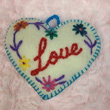 Ornaments 4 Orphans Ornaments 4 Orphans Embroidered Wool Love Heart Ornaments - Little Miss Muffin Children & Home