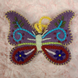 Ornaments 4 Orphans Ornaments 4 Orphans Embroidered Wool Butterfly Ornaments - Little Miss Muffin Children & Home