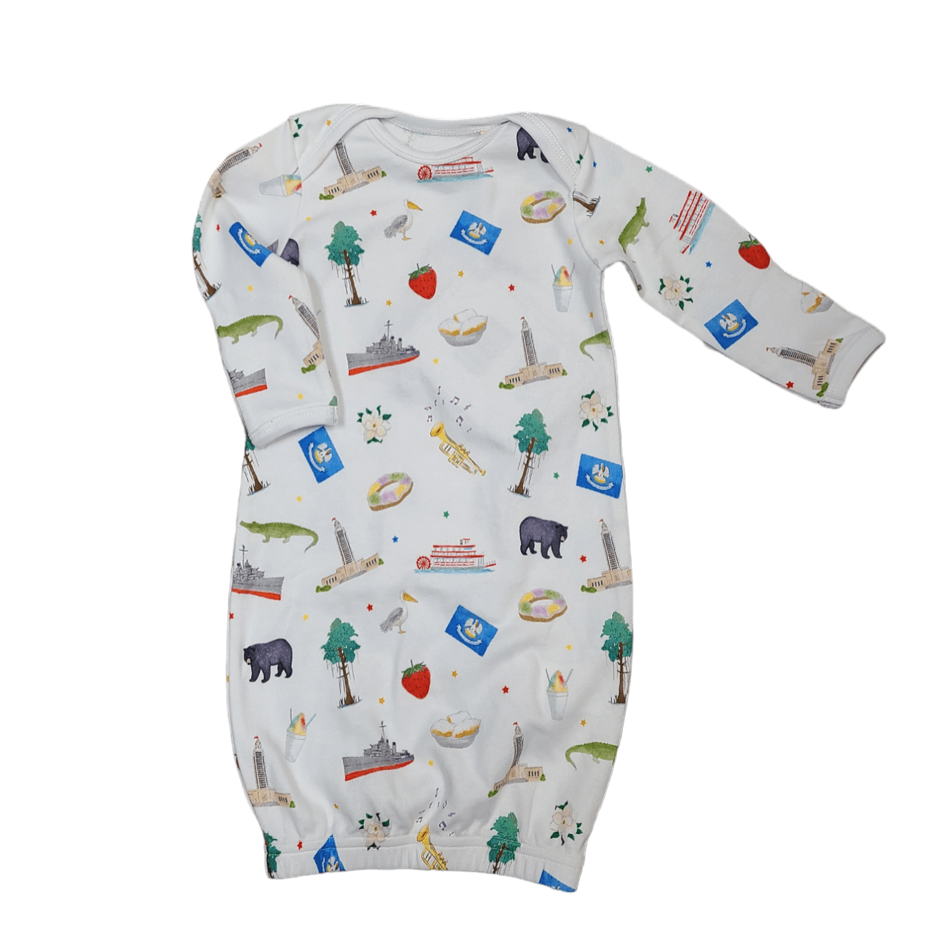 Nola Tawk Nola Tawk Louisiana Kids Organic Muslin Pajama - Little Miss Muffin Children & Home