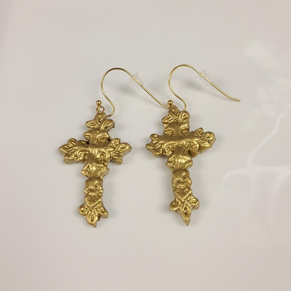 Carol Cassisa Carol Cassisa Small Cross Earrings - Little Miss Muffin Children & Home