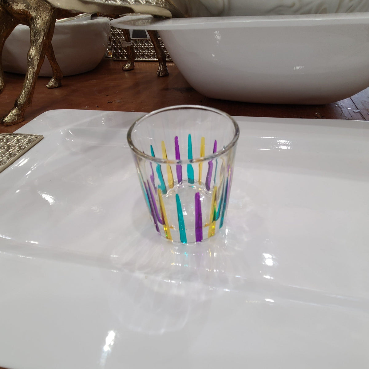 Gage Gage Mardi Gras Timeless Shot/Liquor Glass - Little Miss Muffin Children & Home