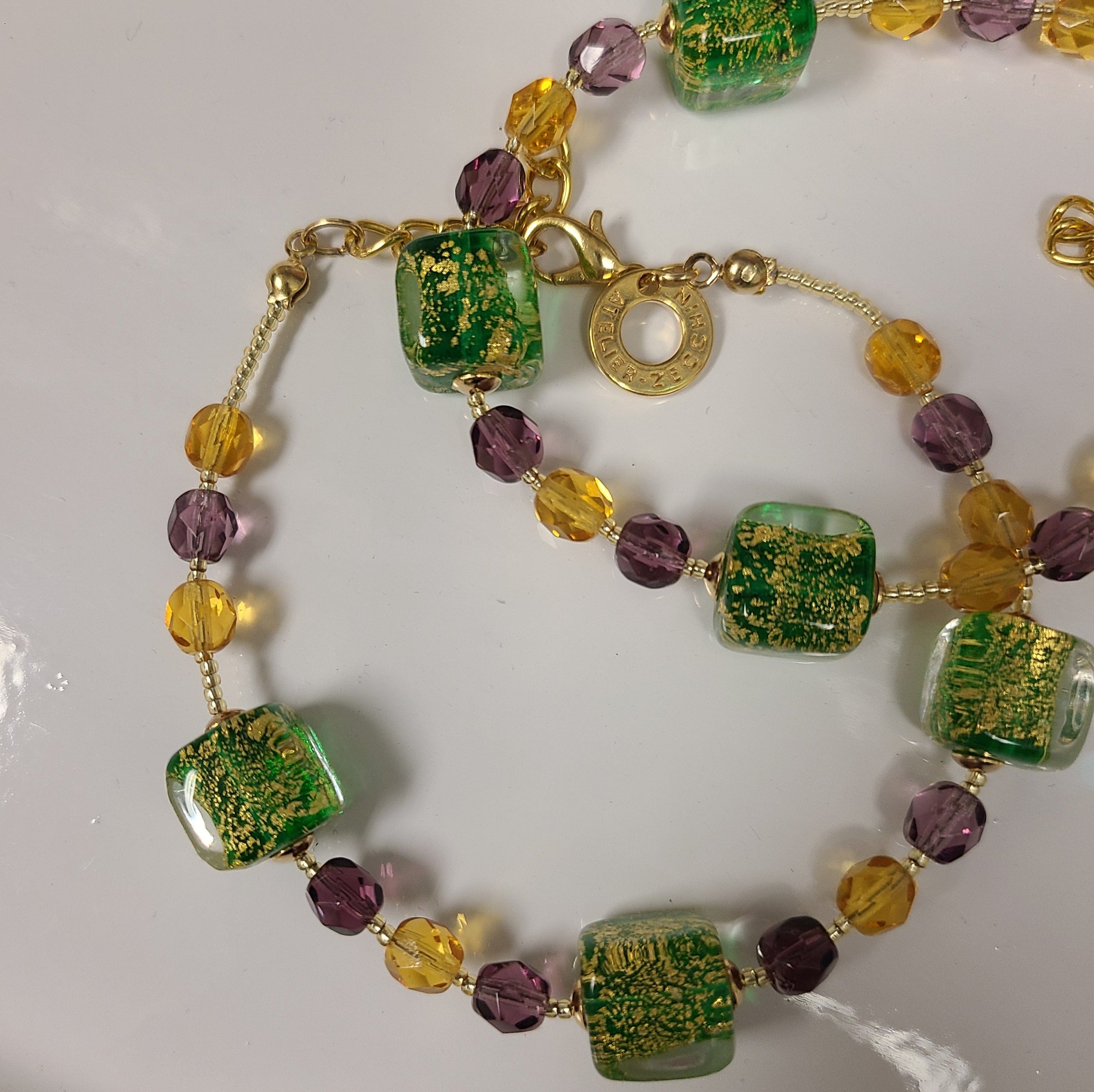 Gage Gage Present Murano Bracelet Mardi Gras - Little Miss Muffin Children & Home