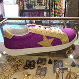 Brewer Enterprises Ladies Purple & Gold Glitter Sneaker - Little Miss Muffin Children & Home