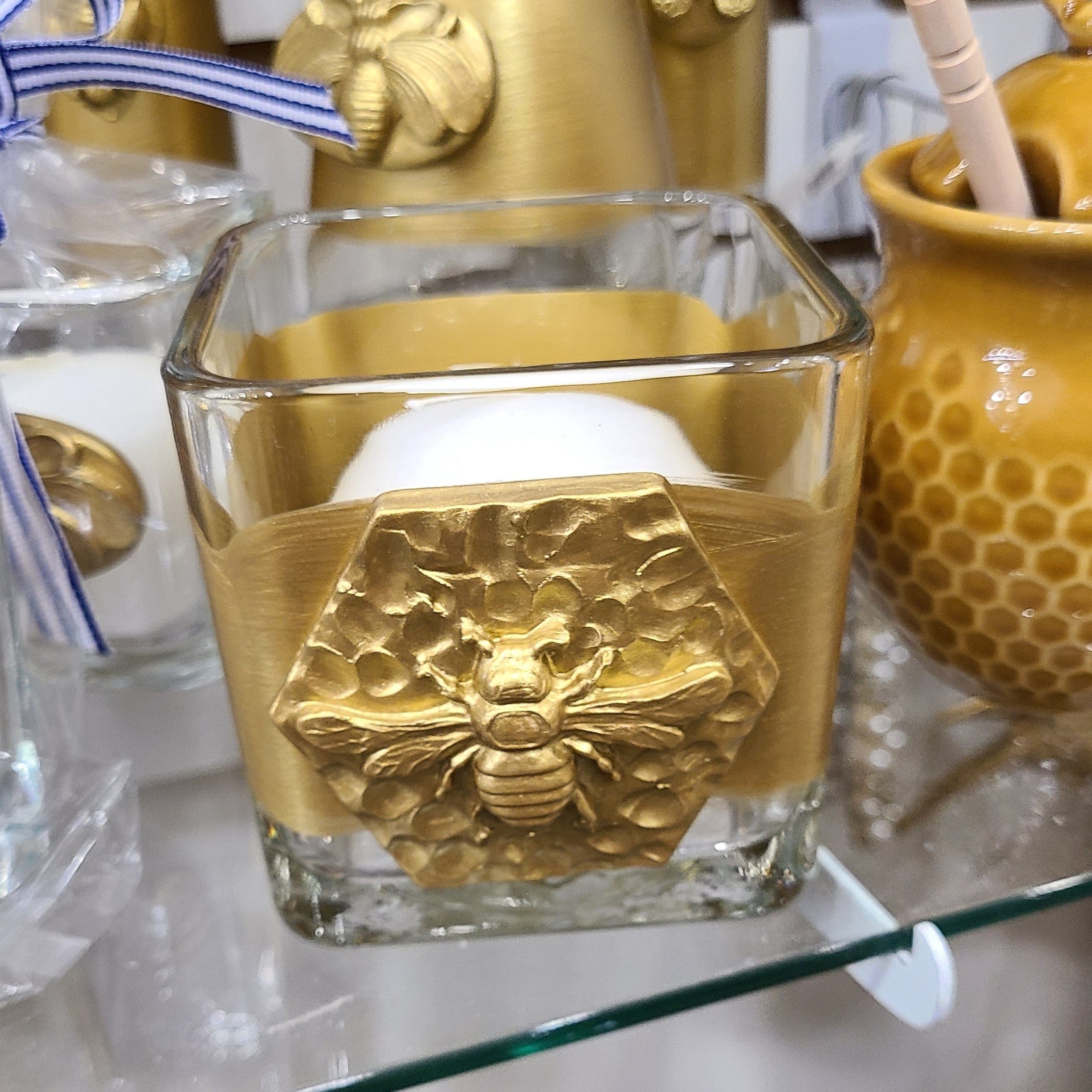 Carol Cassisa Carol Cassisa Hand Painted Candle Holder - Little Miss Muffin Children & Home