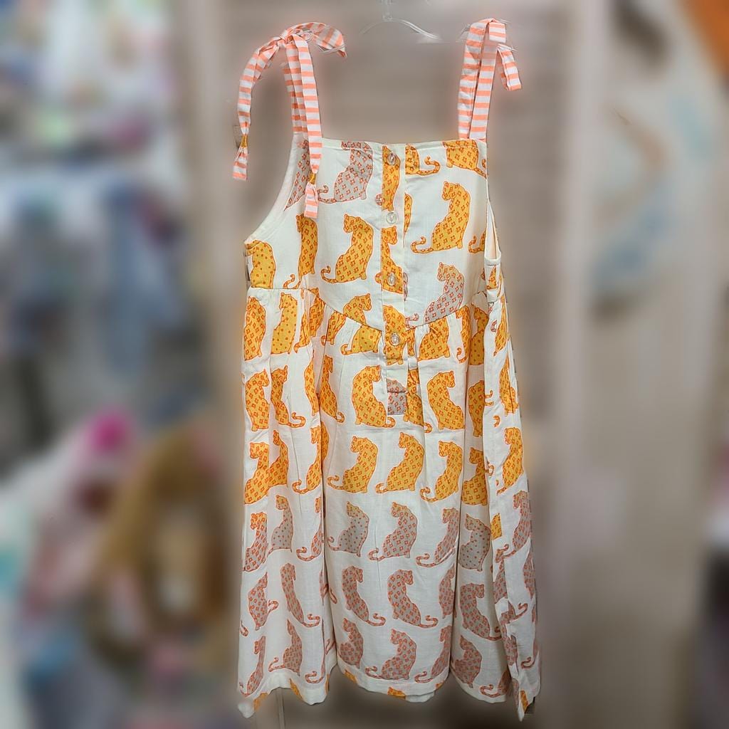 Flying Geese Quilts Flying Geese Quilts Leopard Myra Dress - Little Miss Muffin Children & Home